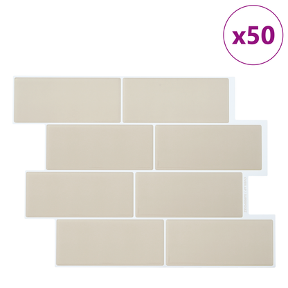 Decorative Stickers 50 pcs Beige 29 x 21 cm