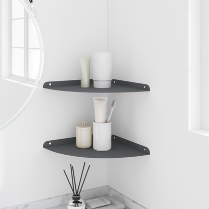 Floating Shelf with Shelf 2 pcs Anthracite 30 x 30 x 2 cm
