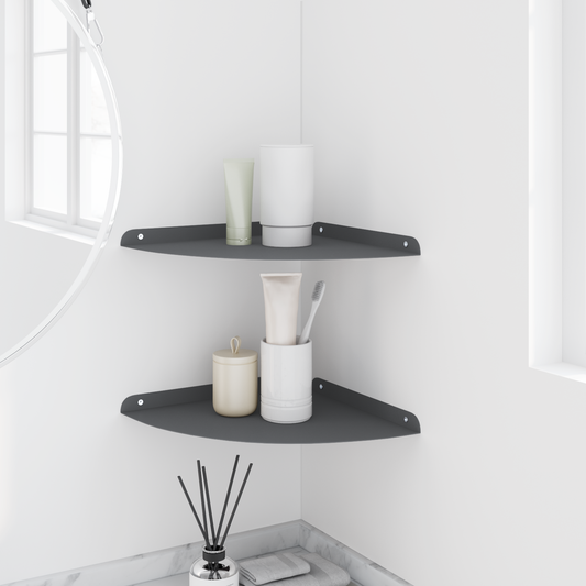 Floating Shelf with Shelf 2 pcs Anthracite 30 x 30 x 2 cm