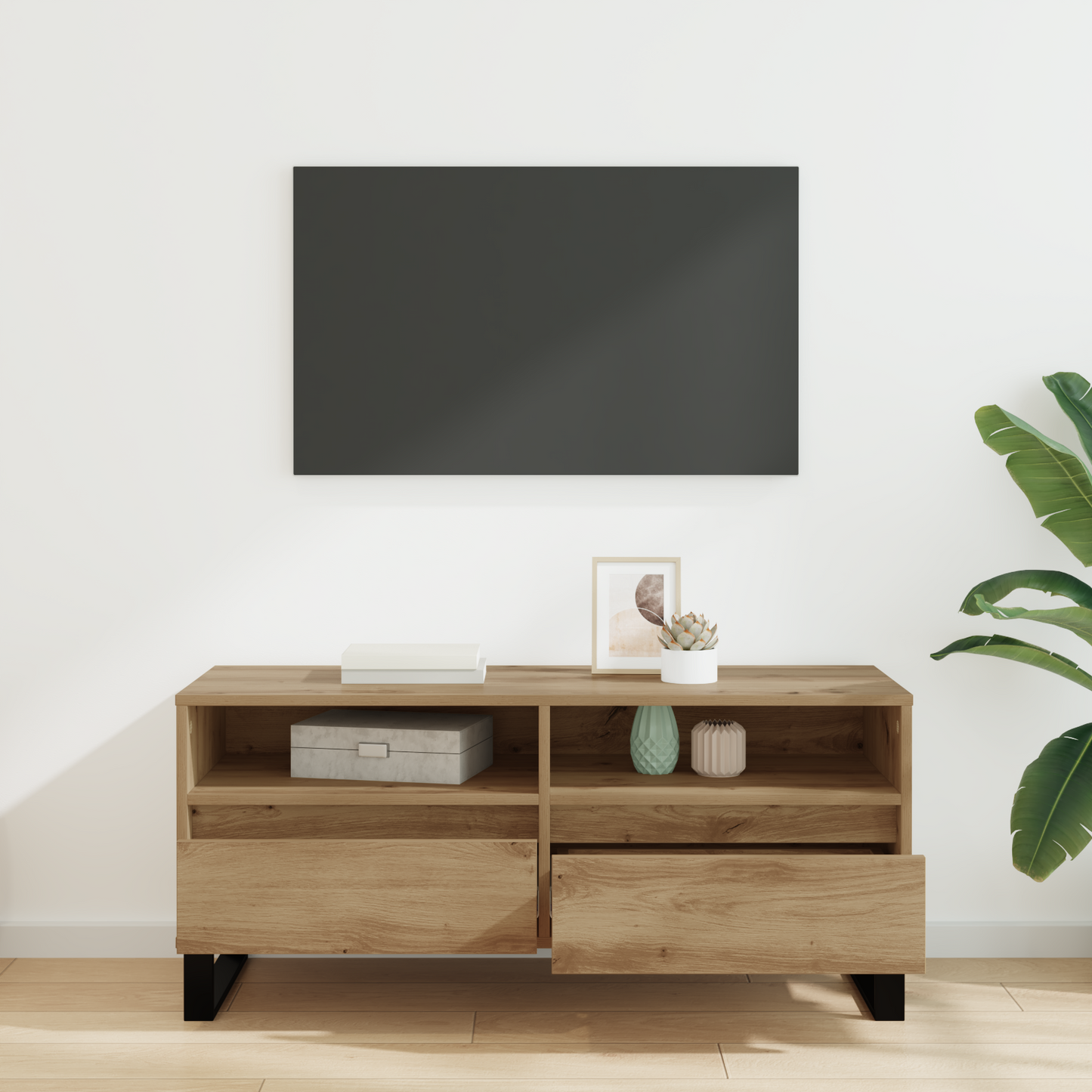 TV Cabinet with Drawer Artisan Oak 100 x 34.5 x 44.5 cm