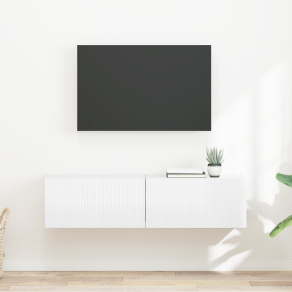 TV Wall Cabinet 2 pcs Gloss White 60 x 31 x 29.5 cm