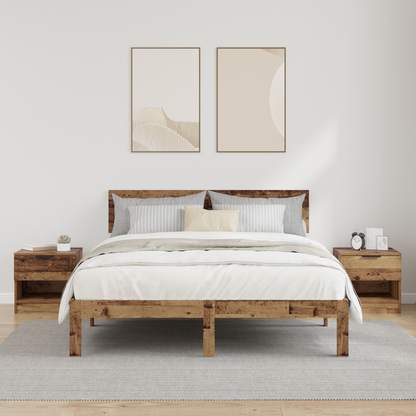 Bed Cabinet 2 pcs Old Wood 40 x 39 x 40cm Engineered Wood