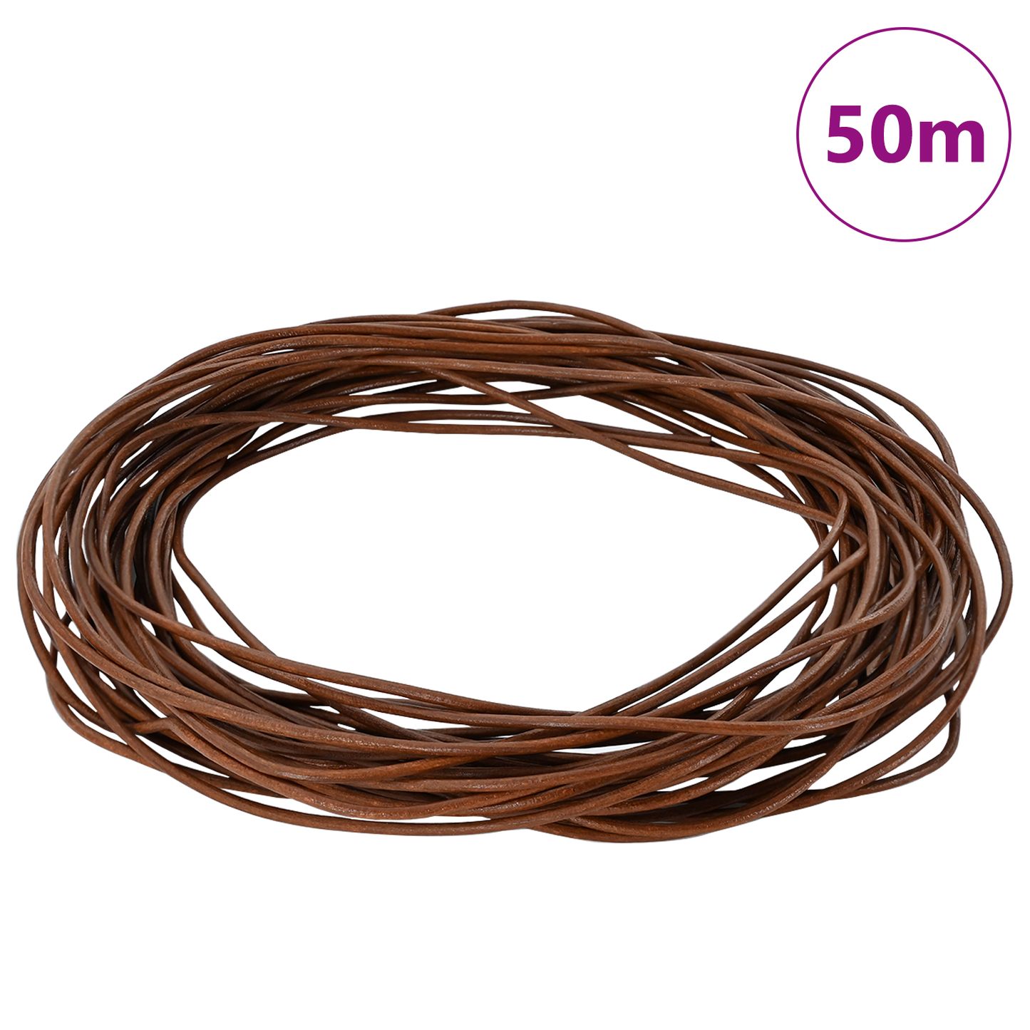 Leather Cord Light Brown Ø2 mm x 50 m Leather