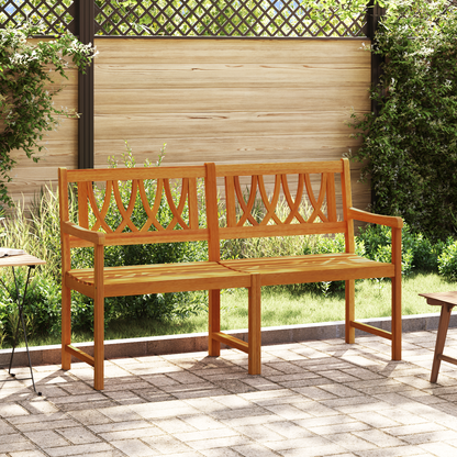 Outdoor Bench Natural 150 x 55.5 x 90 cm Solid Acacia Wood