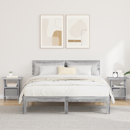Bedside Table 2 pcs Grey Sonoma 41 x 40 x 45 cm Engineered Wood