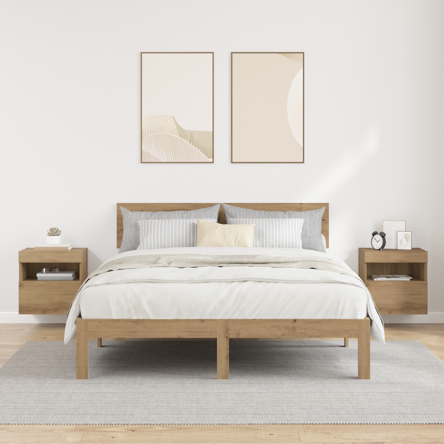 TV Wall Cabinets with LED 2 pcs Artisan Oak 40 x 30 x 40 cm