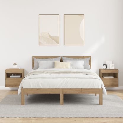 TV Wall Cabinets with LED 2 pcs Artisan Oak 40 x 30 x 40 cm