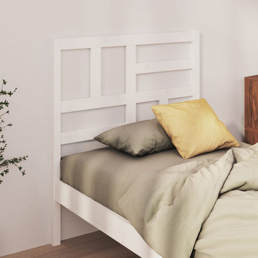 818171 vidaXL Bed Headboard White 96x4x104 cm Solid Wood Pine