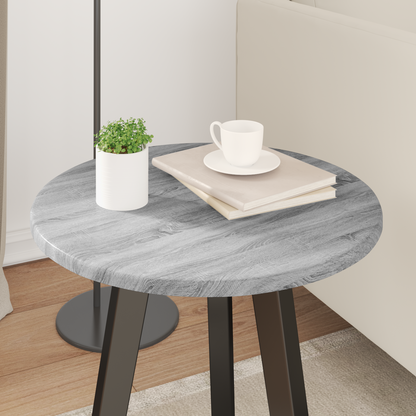Table Top Grey sonoma Ø 40 x 1.5 cm Engineered Wood
