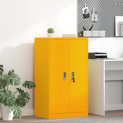 Storage Cabinet Mustard Yellow 60 x 40 x 105 cm Steel