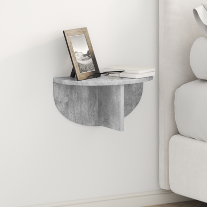 Wall Shelf 2 pcs Concrete Grey 38 x 19 x 19 cm Engineered Wood