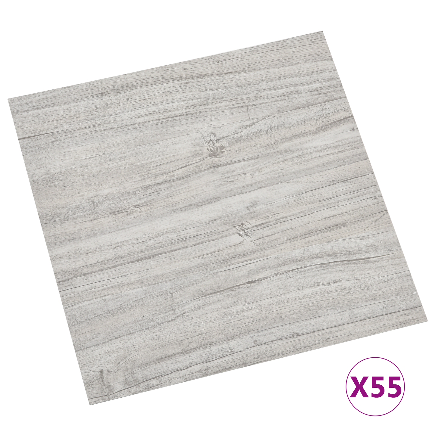 Flooring Planks 5.11 m² 55 pcs PVC Grey and Wood