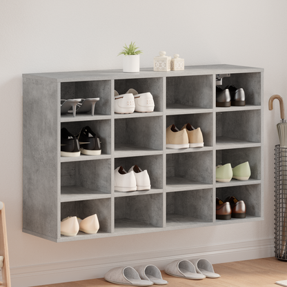 Shoe Cabinet Concrete grey 103 x 30 x 67 cm Engineered Wood