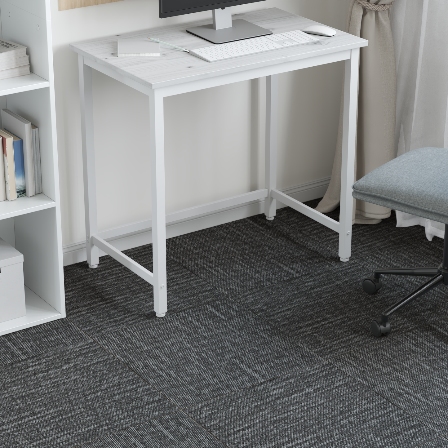 Carpet Tile Concrete Grey 50 x 50 cm 36 pcs PP and Bitumen
