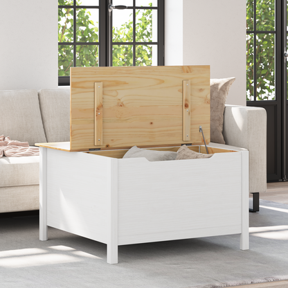 Coffee Table HILL White and Honey Brown 79.5 x 79.5 x 49 cm