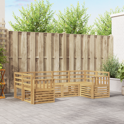 Outdoor Sofa Set 6 pcs White 245 x 128.5 x 73 cm
