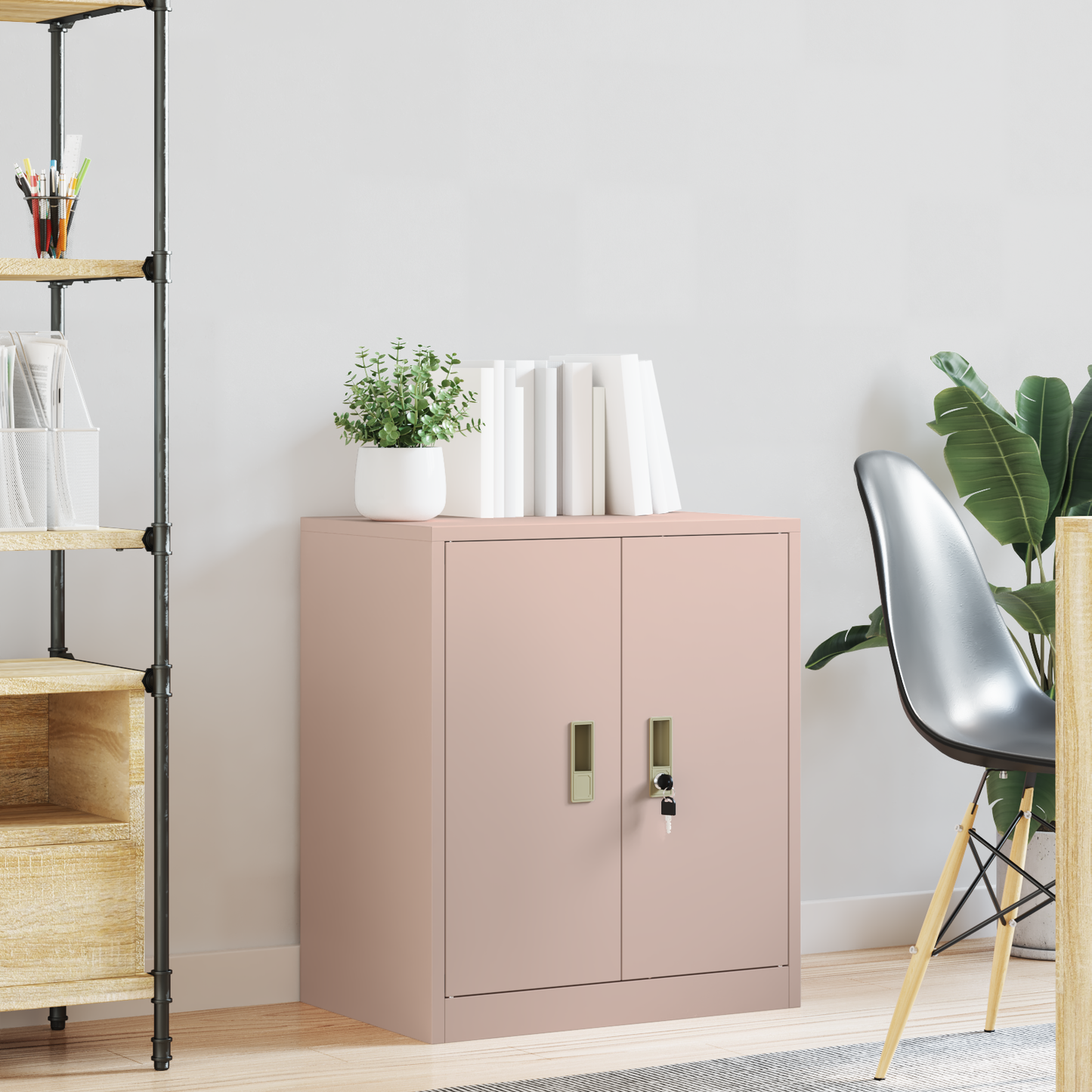 Storage Cabinet Pink 60 x 40 x 70 cm Steel