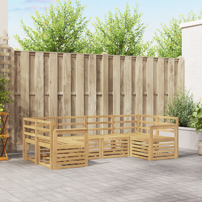 Outdoor Sofa Set 6 pcs White 245 x 128.5 x 73 cm