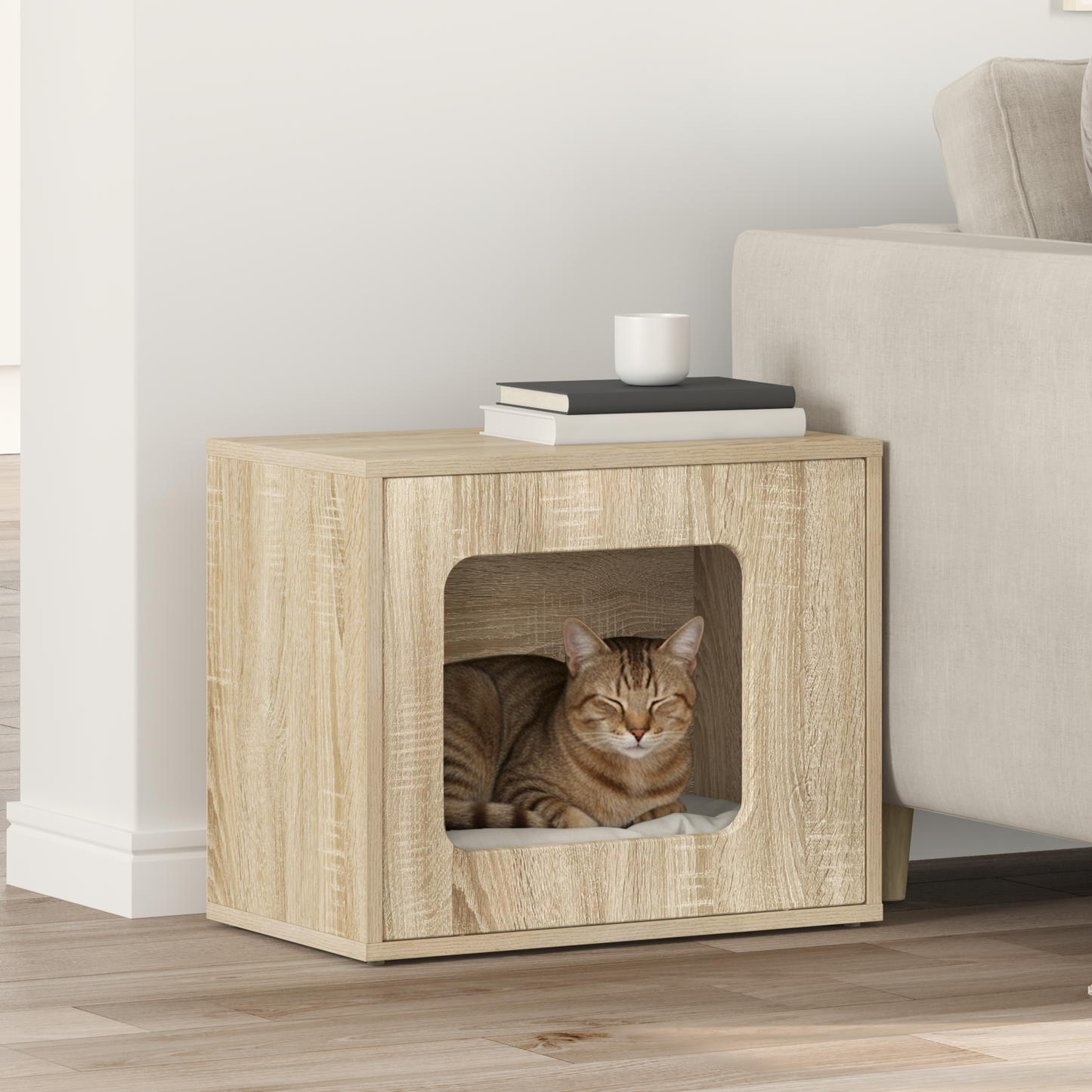 Cat House Sonoma 51 x 30 x 42.5 cm Engineered Wood