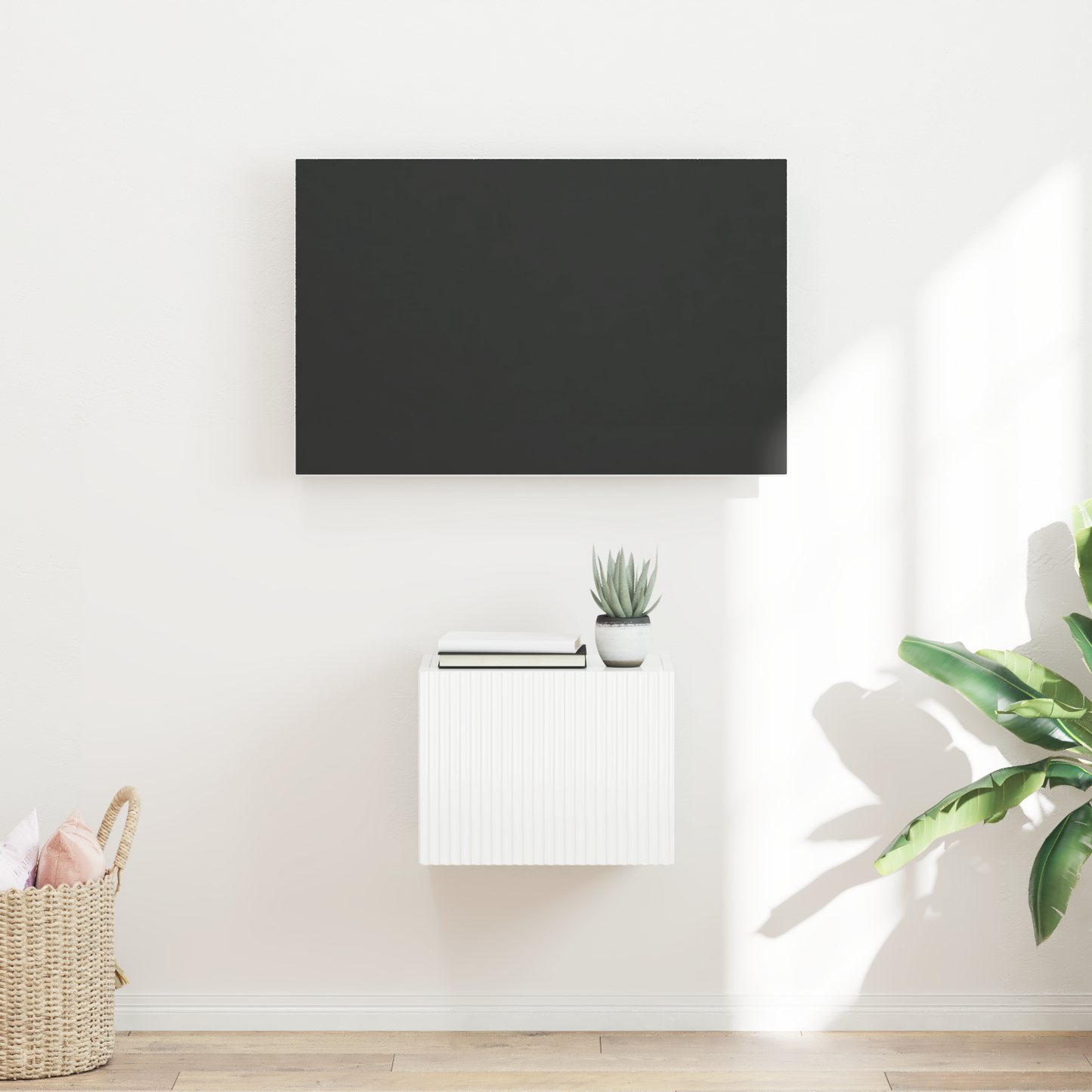 TV Wall Cabinet Gloss White 39 x 31 x 29.5 cm Engineered Wood