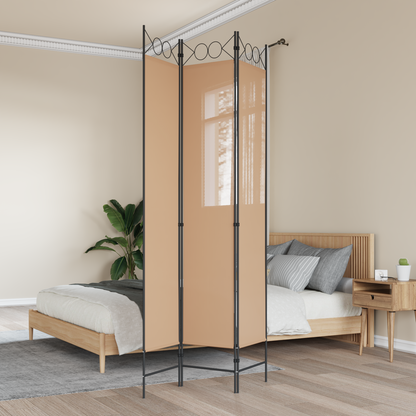 Room Divider Beige 120 x 220 cm Fabric