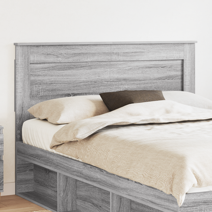 Headboard with Headboard Grey Sonoma 140 cm Engineered Wood