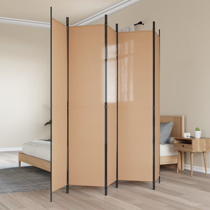 Room Divider Beige 250 x 220 cm Fabric