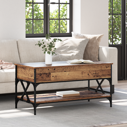 Coffee Table Old Wood 100 x 50 x 50 cm Engineered Wood