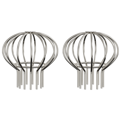 Gutter Leaf Guard 2 pcs Silver 75 mm Stainless Steel
