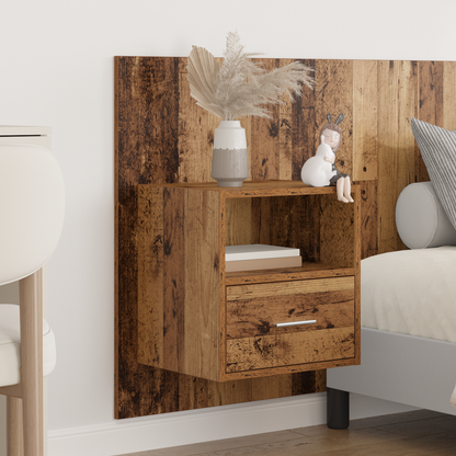 Headboard with Cabinet 3 pcs Old Wood Engineered Wood