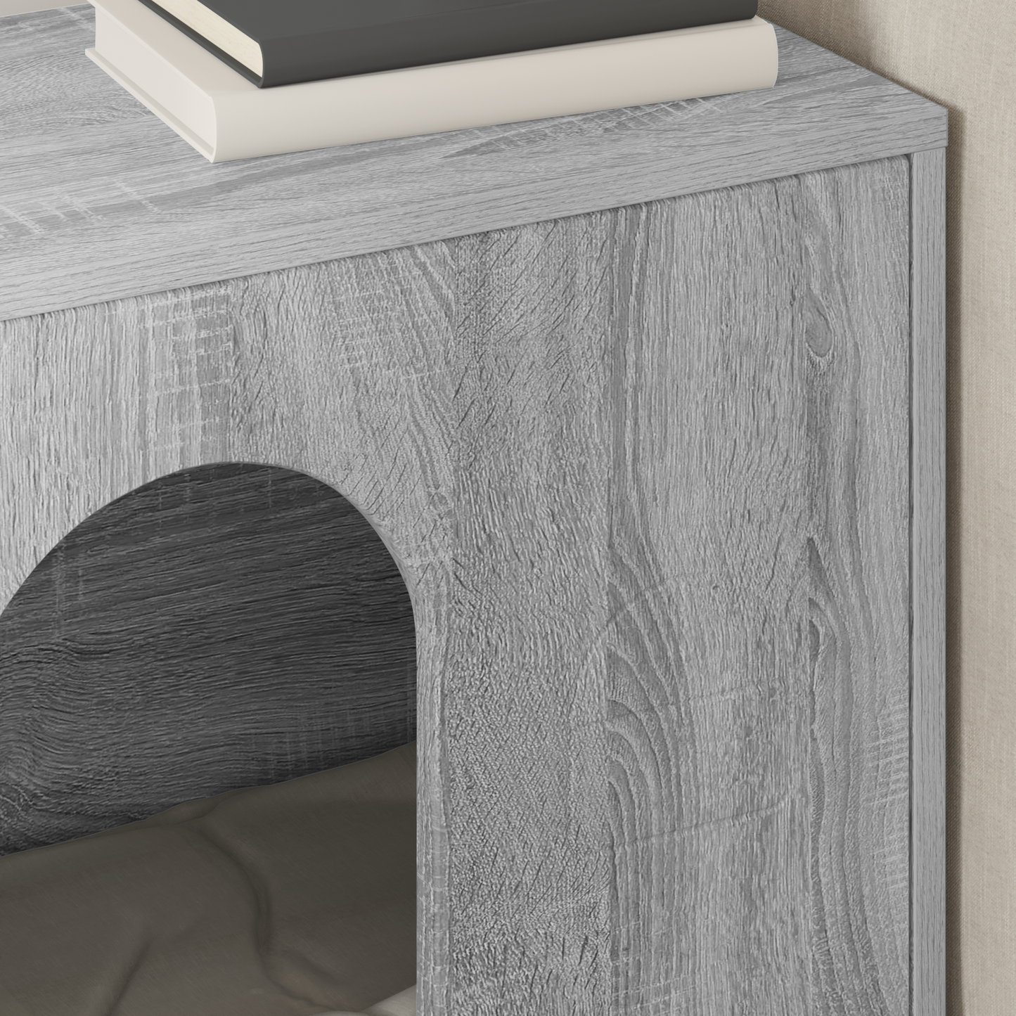 Cat House Grey Sonoma 51 x 30 x 52 cm Engineered Wood