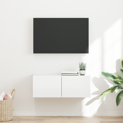 TV Wall Cabinet White 78.5 x 31 x 29.5 cm Engineered Wood