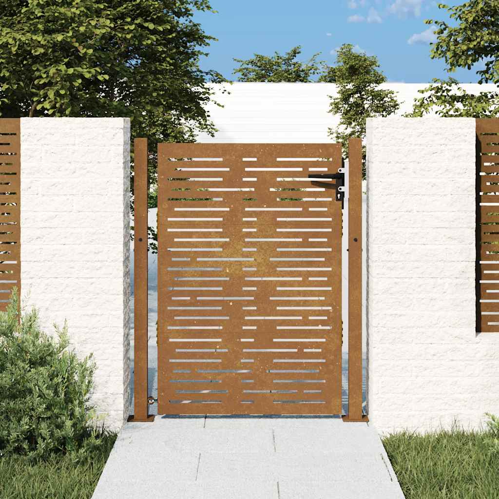 Garden Gate 100x150 cm Corten Steel Square Design