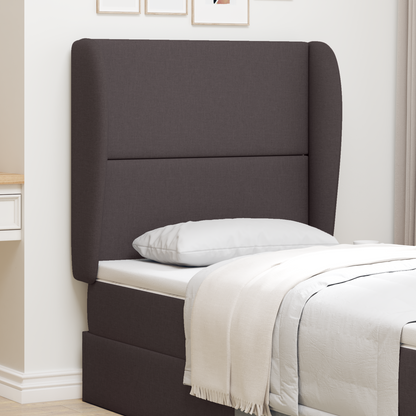 Headboard Ear Brown 80 x 23 x 6 cm Fabric