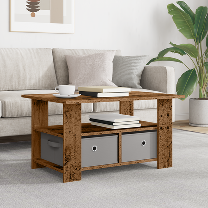 Coffee Table Old Wood 77 x 55 x 42 cm Engineered Wood