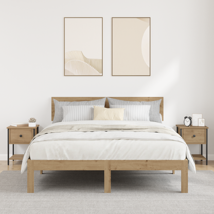 Bedside Table with Drawer 2 pcs Artisan Oak 34 x 35.5 x 45 cm