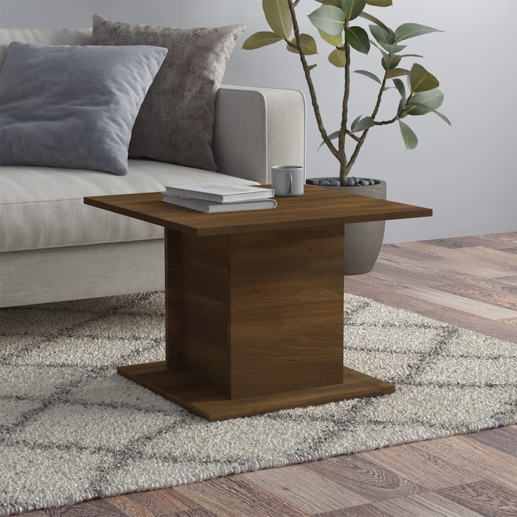 Coffee Table Brown Oak 55,5x55,5x40 cm Engineered Wood