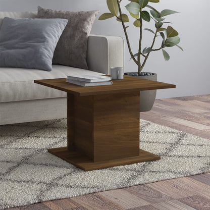 Coffee Table Brown Oak 55,5x55,5x40 cm Engineered Wood