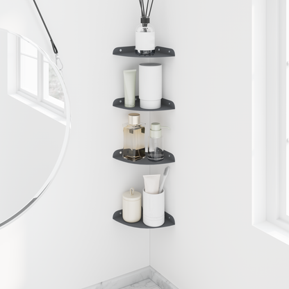 Floating Shelf with Shelf 4 pcs Anthracite 15 x 15 x 2 cm