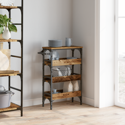 Kitchen Trolley Old Wood 53 x 20 x 76 cm Engineered Wood