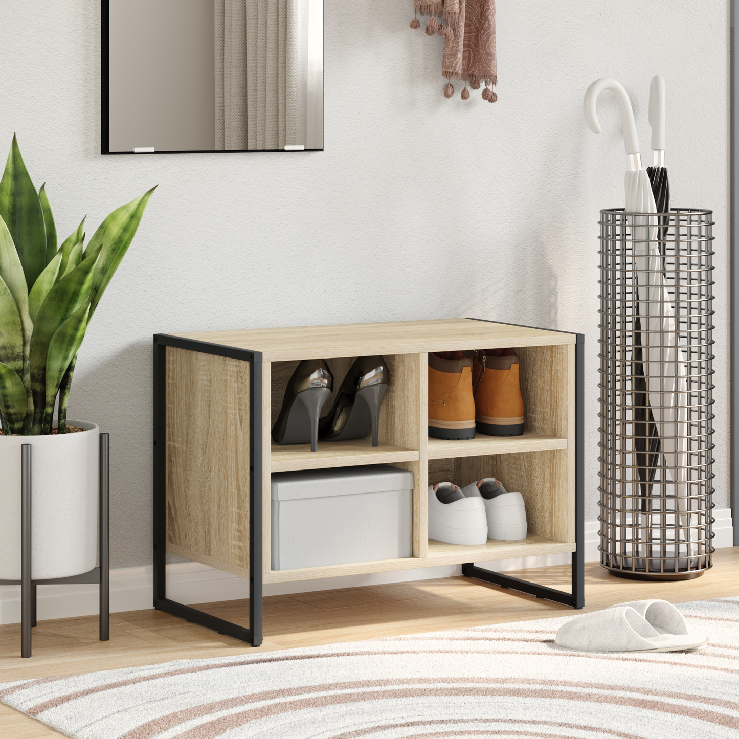Shoe Cabinet Sonoma 60 x 35 x 44 cm Engineered Wood