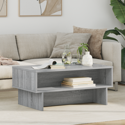Coffee Table Grey Sonoma 80 x 46 x 35 cm Engineered Wood