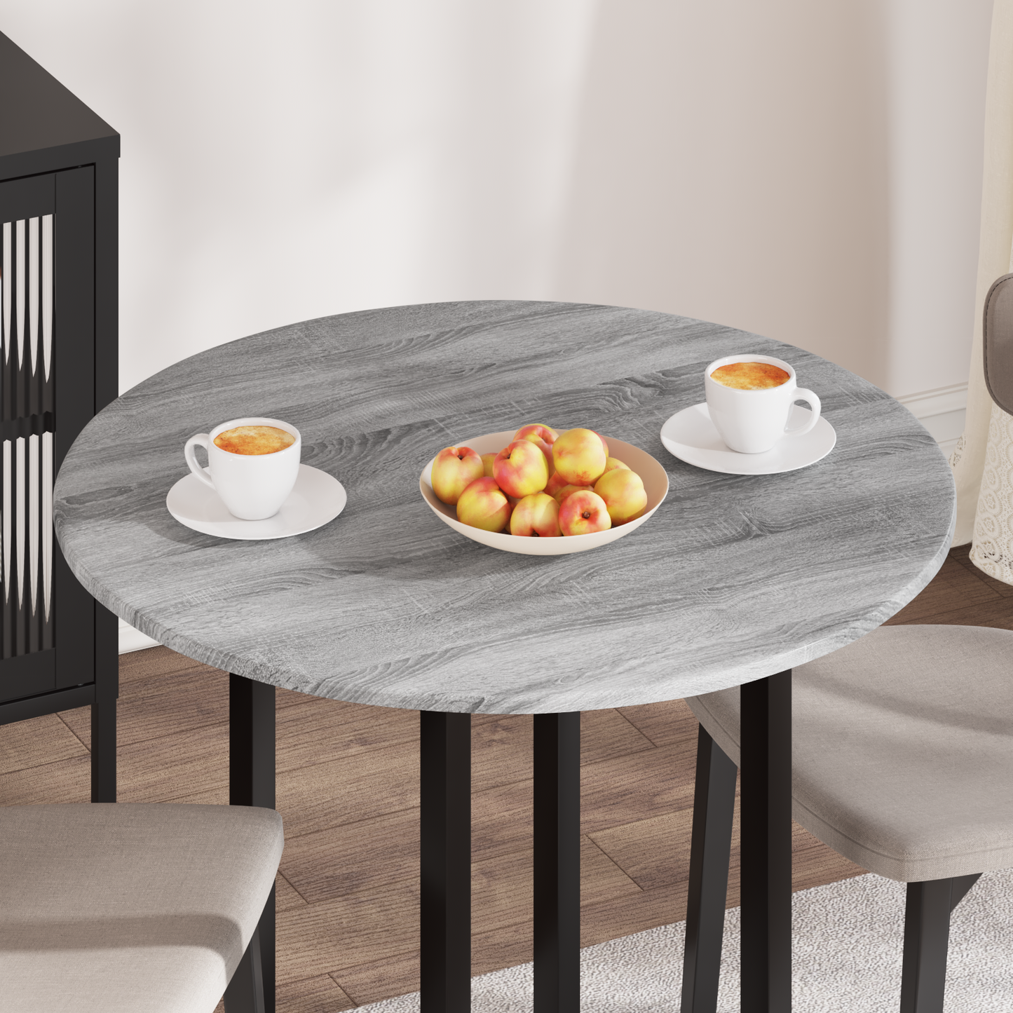 Table Top Grey sonoma Ø 80 x 1.5 cm Engineered Wood