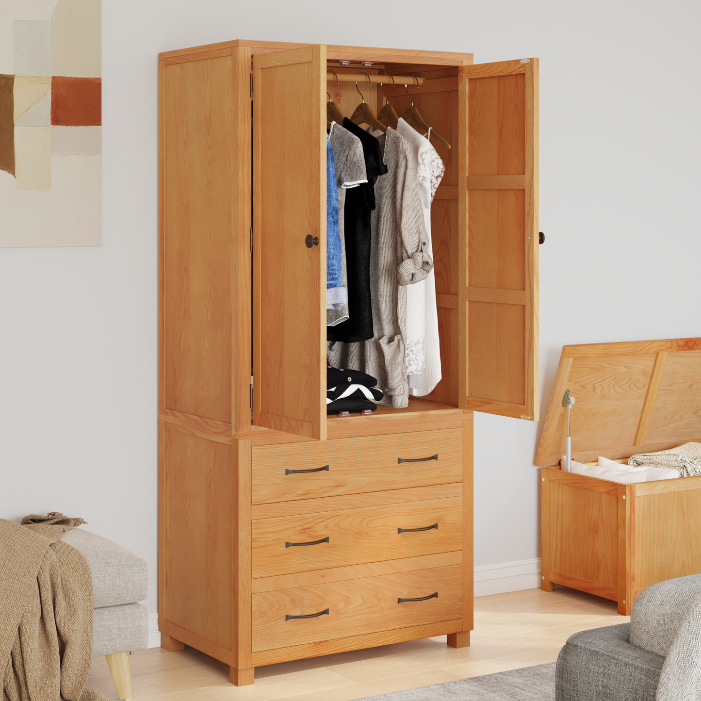 Storage Furniture Set with Drawer 2 pcs Brown 80 x 50 x 180 cm