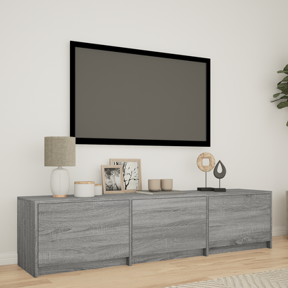 TV Cabinet with LED with LED Grey Sonoma 165 x 34 x 40 cm