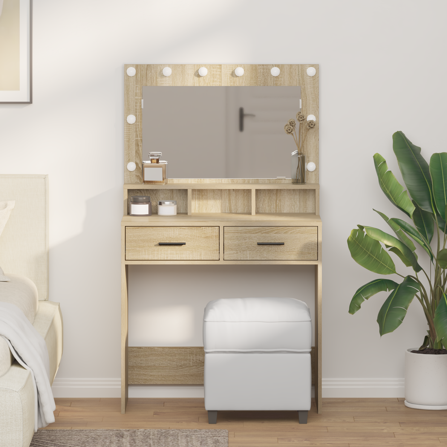 Dressing Table Sonoma Oak 79 x 41 x 135 cm Engineered Wood
