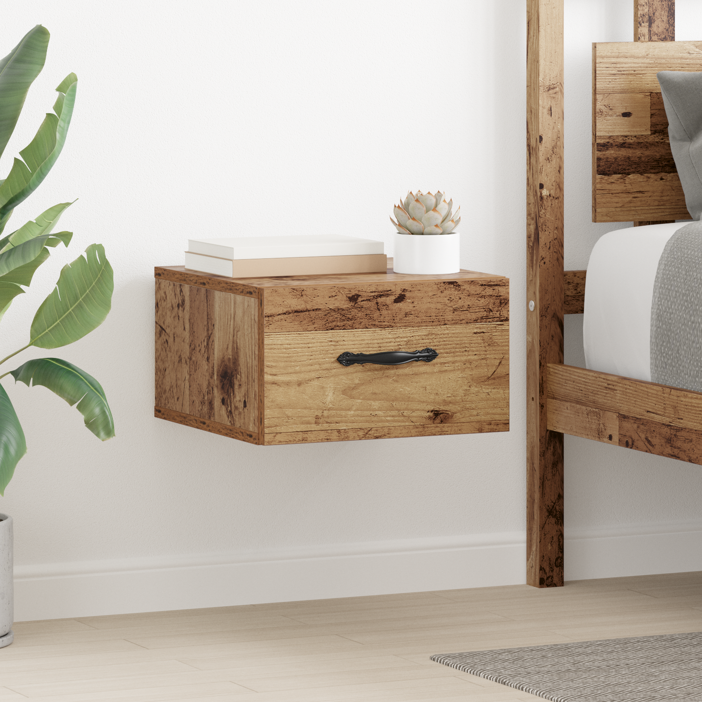 Bedside Cabinet Old wood 35 x 35 x 20 cm Engineered wood