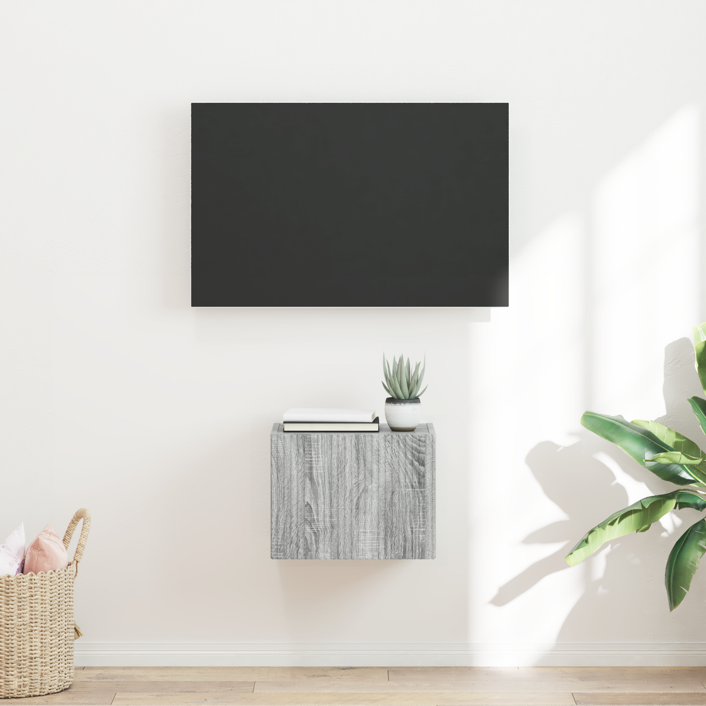 TV Wall Cabinet Grey Sonoma 39 x 31 x 29.5 cm Engineered Wood