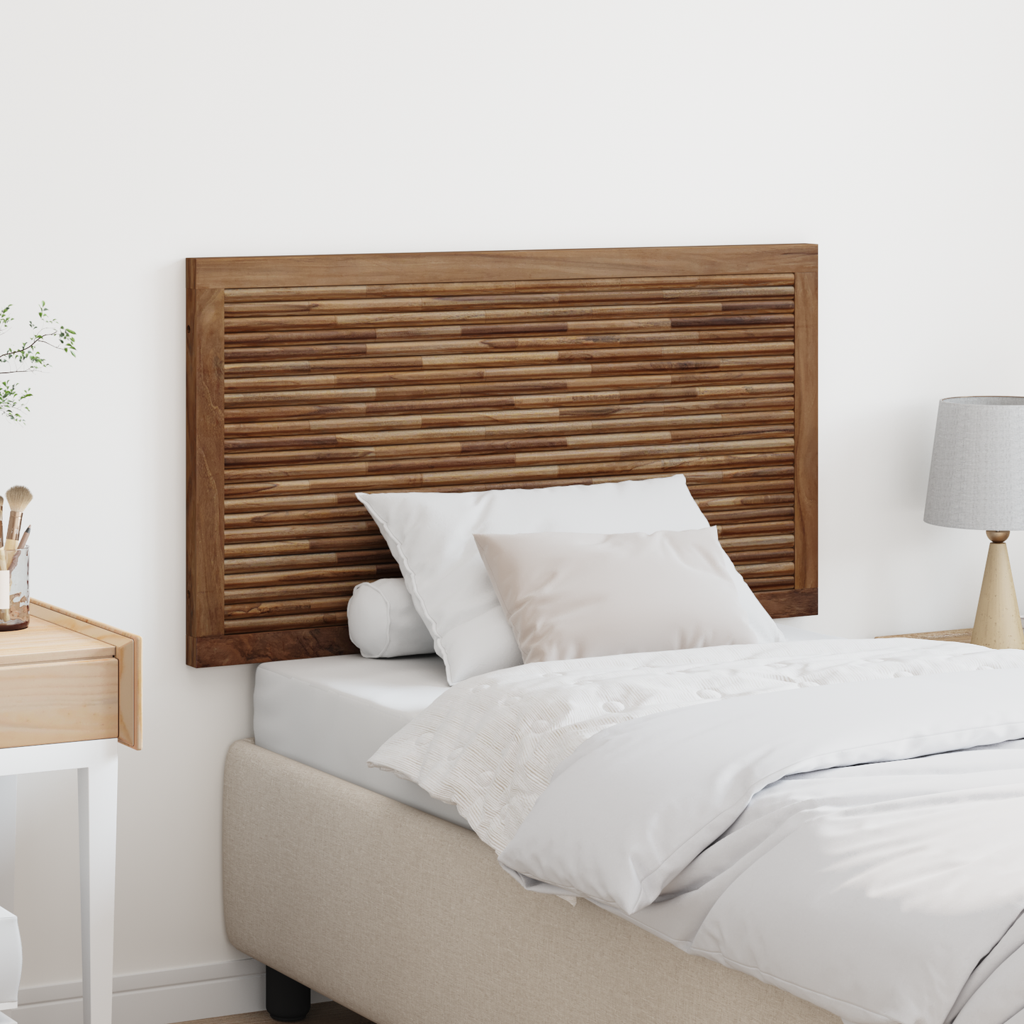 Bed Headboard Natural Solid Teak Wood