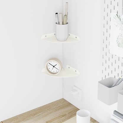 Floating Shelf with Shelf 2 pcs White 15 x 15 x 2 cm